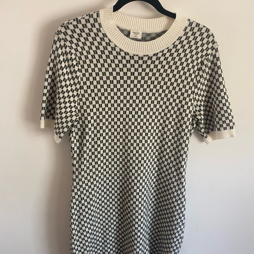 Abercrombie‎ & Fitch Green and White Sweater Dress XLP